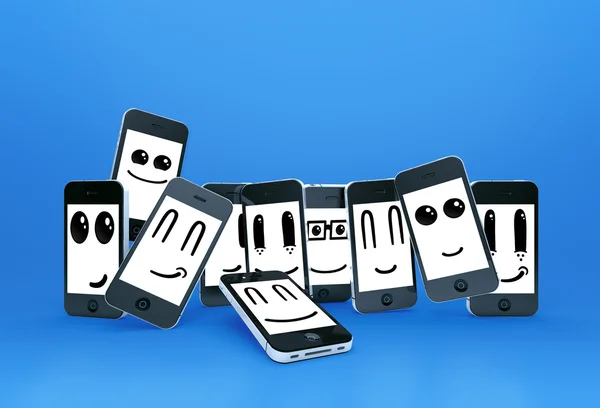 Teléfonos emoticonos —  Fotos de Stock