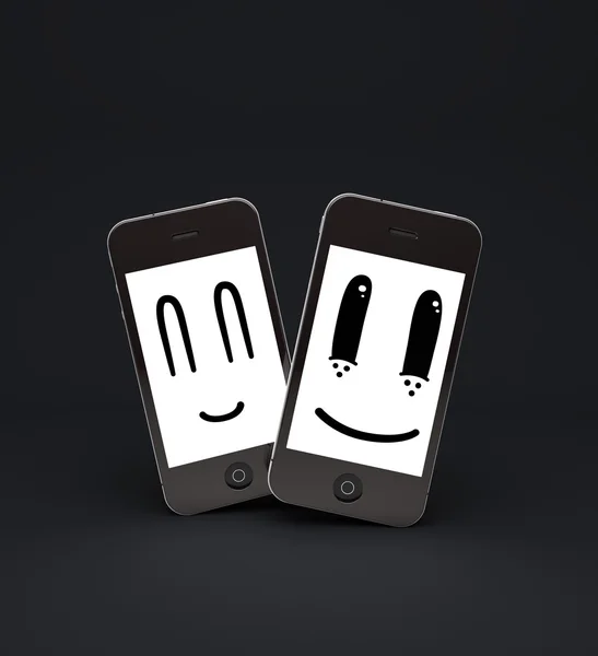 Dois telemóveis — Fotografia de Stock