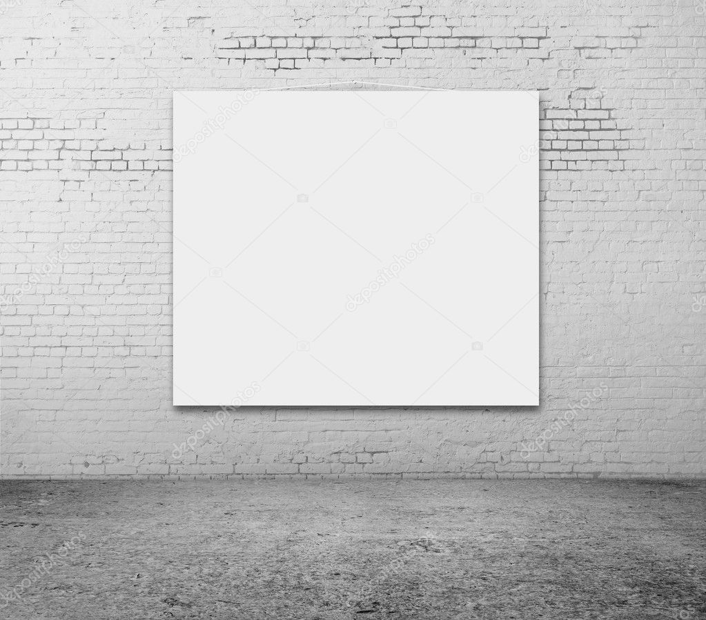White blank on wall