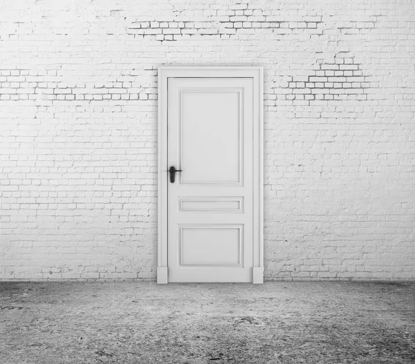 Kapıdan tuğla duvar — Stok fotoğraf