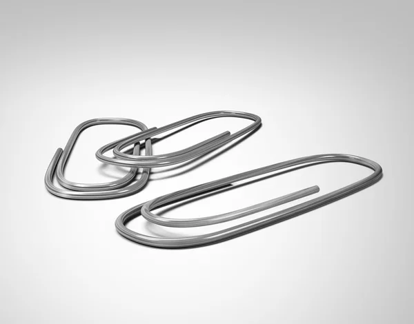 Drie paperclips — Stockfoto