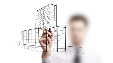 Drawing skyscrapers clipart