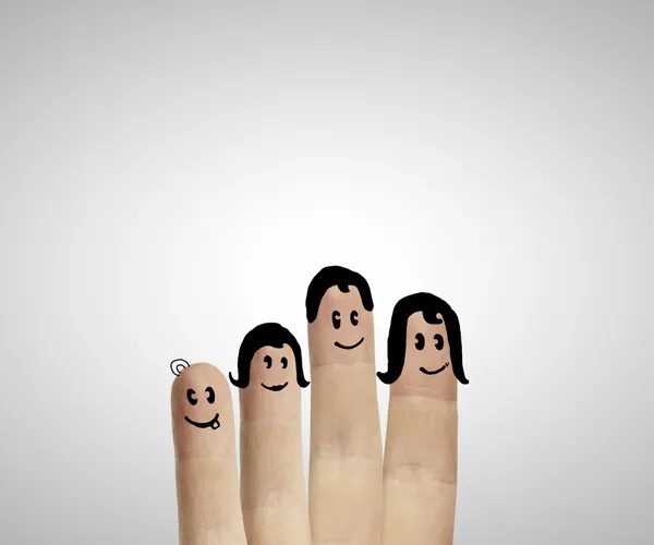 Finger Familie — Stockfoto