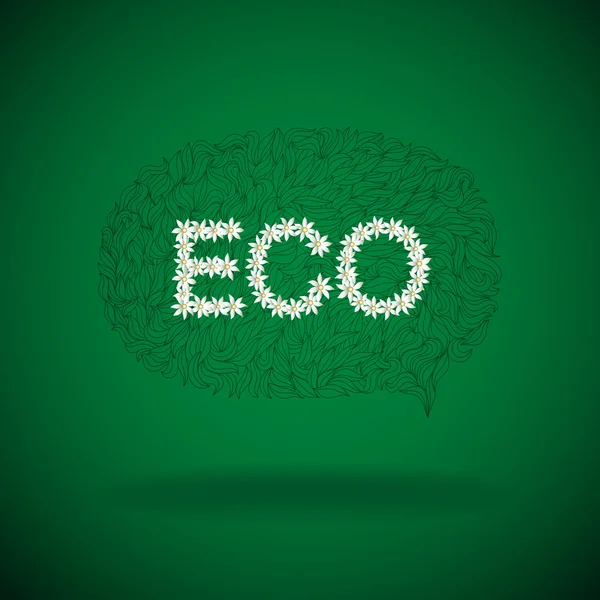 Eco Speech Bubble — Stock Vector