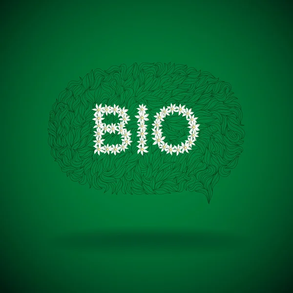 Bio Speech Bubble — Stock Vector