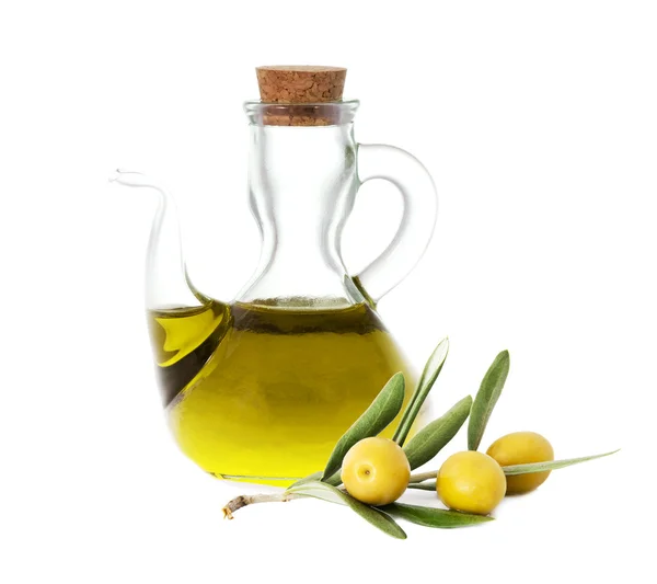 Aceitunas y aceite de oliva — Foto de Stock