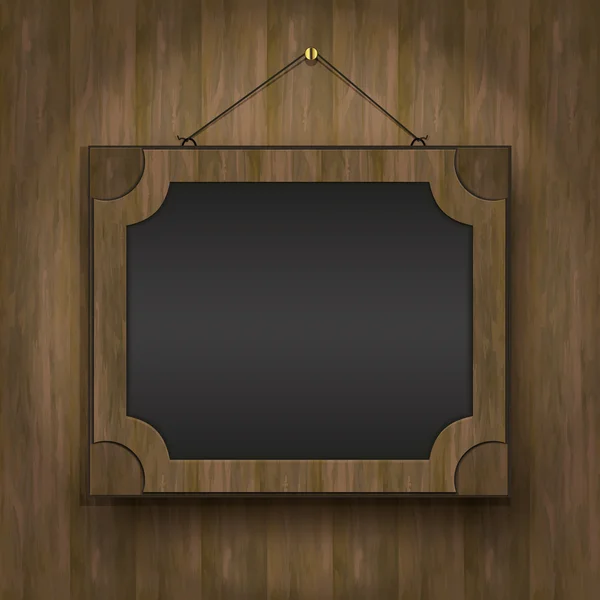 Frame old wood blackboard wood raster — Stock Photo, Image
