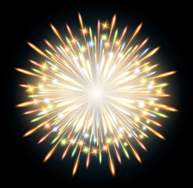 Fireworks colors clipart