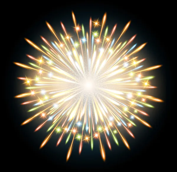 Fuochi d'artificio colori — Vettoriale Stock