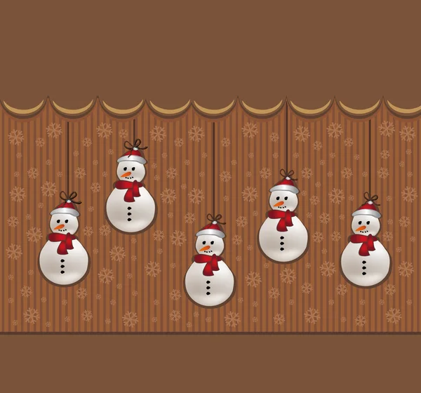 Raster christmas snowman card chocolate blank — Stock Photo, Image
