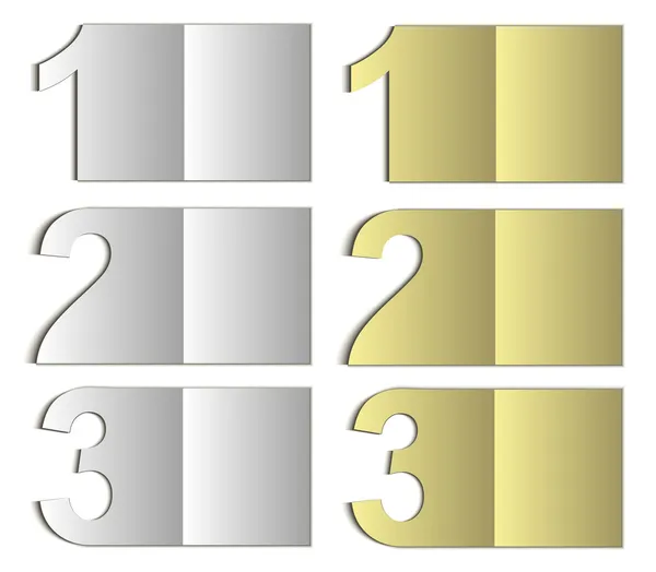 Rasterkartennummer 123 Gold Silber Rohling — Stockfoto
