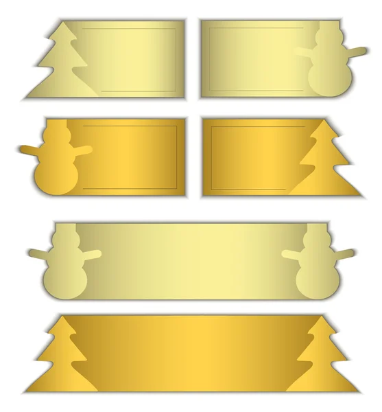 Raster papieru karty etykiety symbol Bożego Narodzenia złota — Zdjęcie stockowe