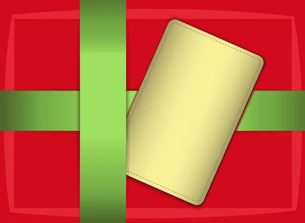 Raster presente de Natal cartão de etiqueta de ouro — Fotografia de Stock