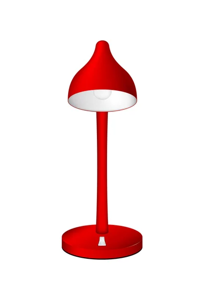 Lampe de lecture rouge — Image vectorielle