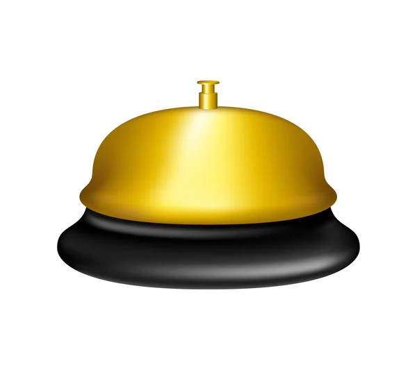 Golden service bell — Stock Vector