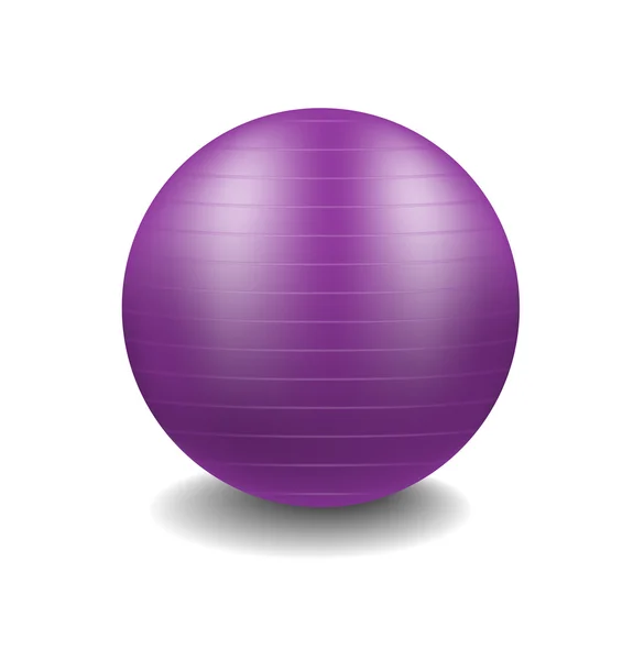 Lila gym boll — Stock vektor