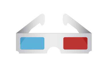 Modern 3D cinema glasses clipart