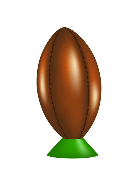 Retro rugby topu tee tekme üzerinde — Stok Vektör