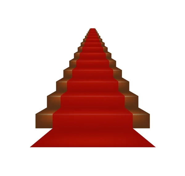 Escaleras cubiertas con alfombra roja — Archivo Imágenes Vectoriales
