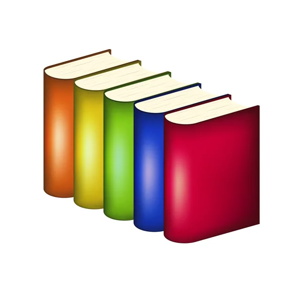 stock vector Books in multicolored covers