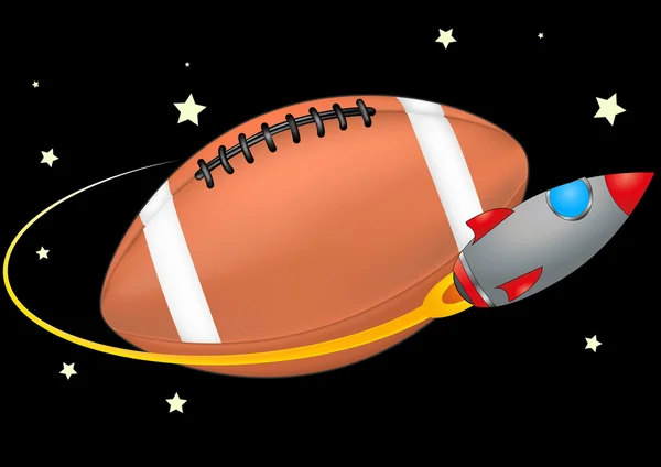 Fußball und Raumfahrzeuge — Stockvektor