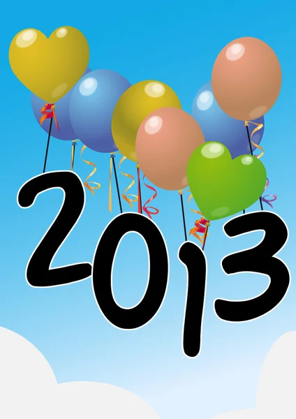 2013 balloons — Stock Vector