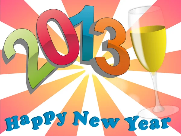 2013 Feliz año nuevo — Vector de stock