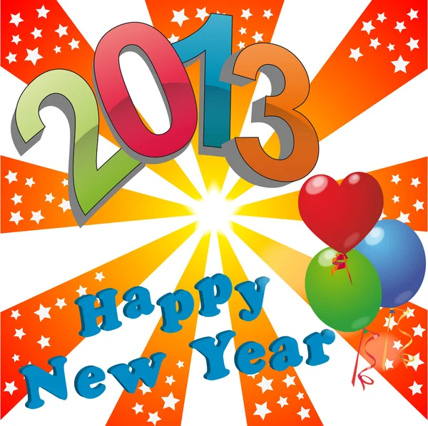 2013 Feliz año nuevo — Vector de stock