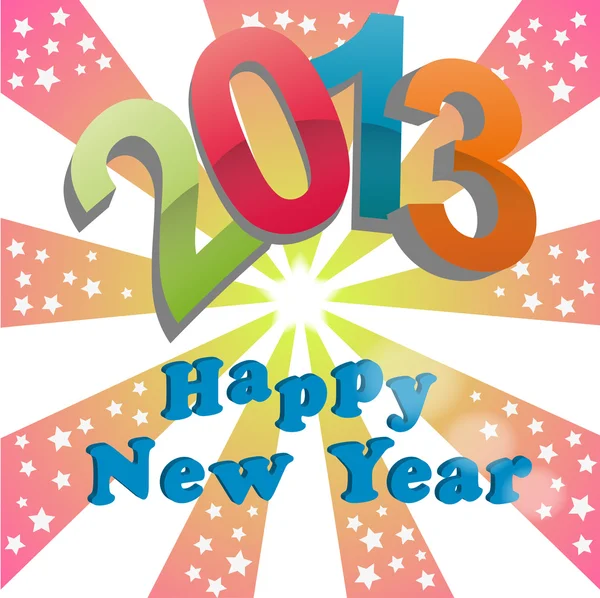 2013 happy new year — Stock Vector