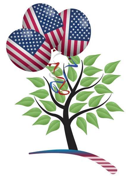 Etats-Unis arbre — Image vectorielle