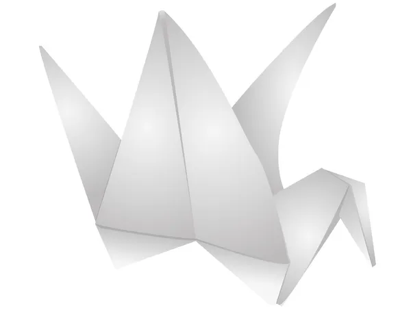 Origami de ave — Vector de stock