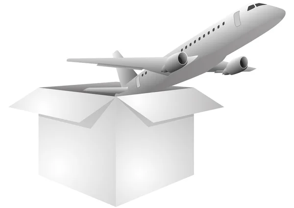 Box airplane — Stock Vector