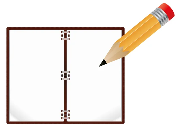 Notebook pencil — Stock Vector