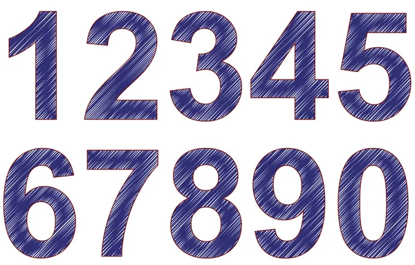 Scribble numbers — Wektor stockowy