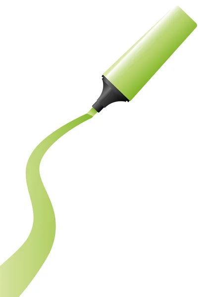 緑のメーカーのペン — ストックベクタ
