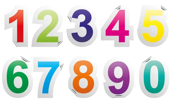 Стикер чисел — стоковый вектор
