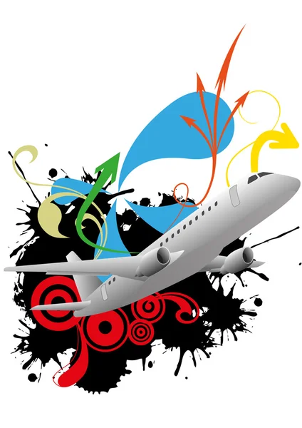 Airplane abstract — Stock Vector