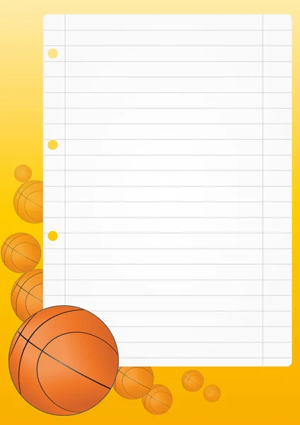 Basketball sheet — Stock Vector