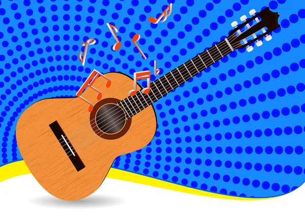Guitarra acústica — Vector de stock