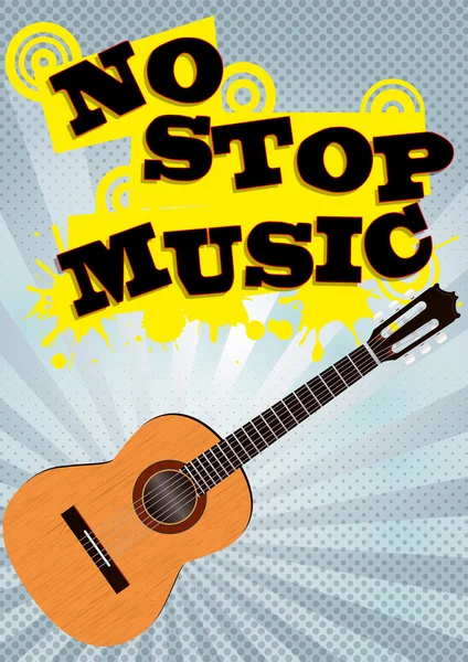 Musica no stop — Vettoriale Stock