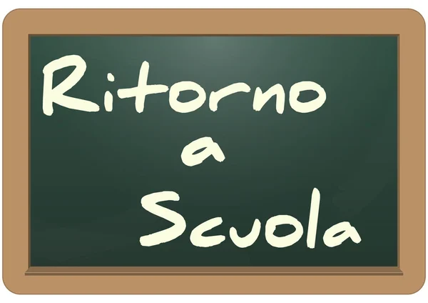 イタリア語の学校に戻る — ストックベクタ