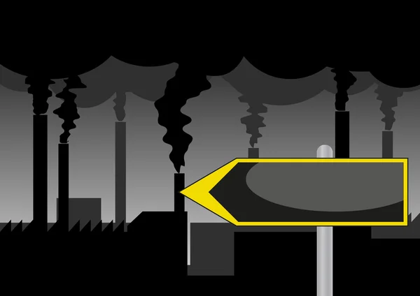 Дорожный знак загрязнения — стоковый вектор