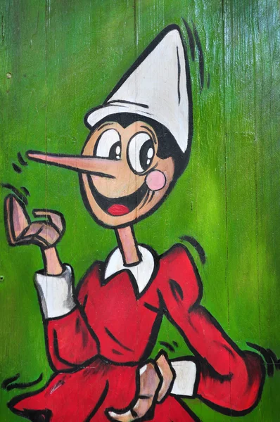 Деревянная итальянская марионетка Пиноккио — стоковое фото