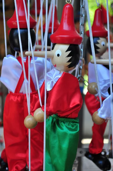 Pinocchio wooden italian marionette — Stock Photo, Image