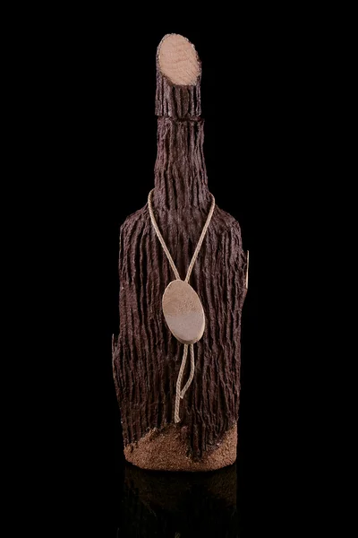 Drewniana butelka — Zdjęcie stockowe