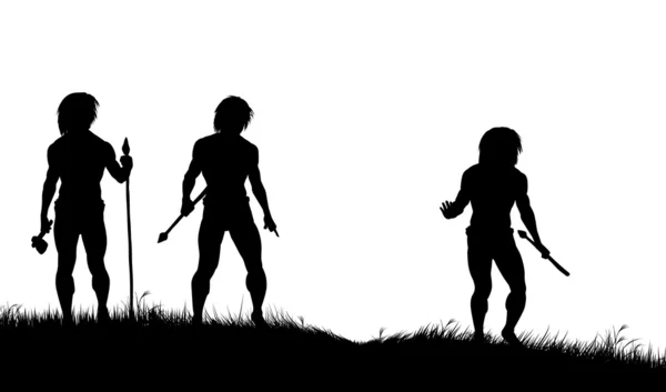 Caveman chasseurs — Image vectorielle