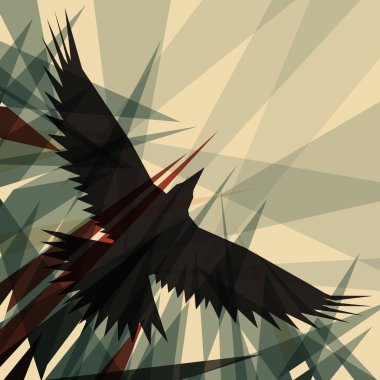 Crow design clipart