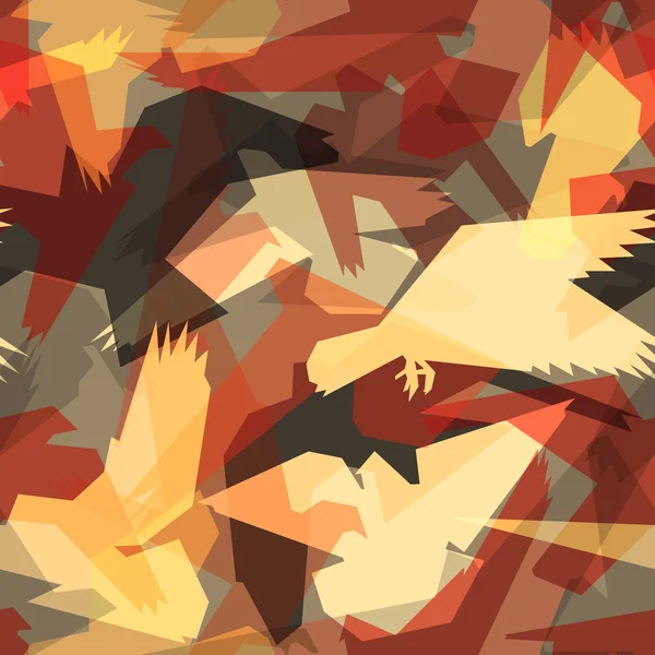 Carreaux d'oiseaux abstraits — Image vectorielle