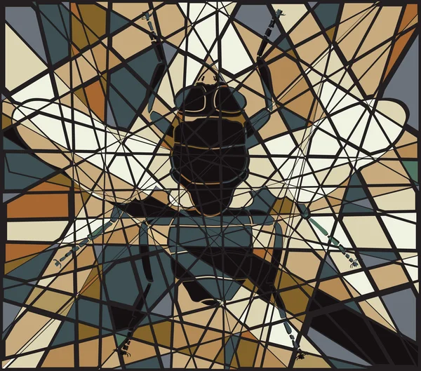 Mozaik fly — Stok Vektör