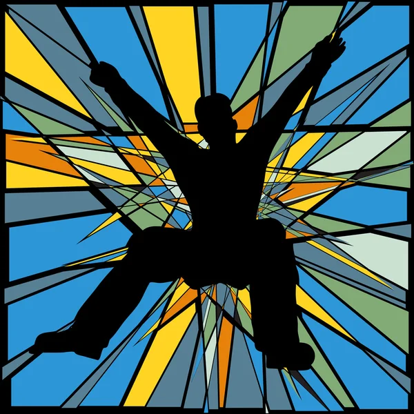 Homme sautant — Image vectorielle
